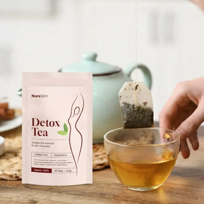 NuraSlim Detox Tee – 10 luonnollisen yrtin kofeiiniton seos turvotukseen ja aineenvaihduntaan